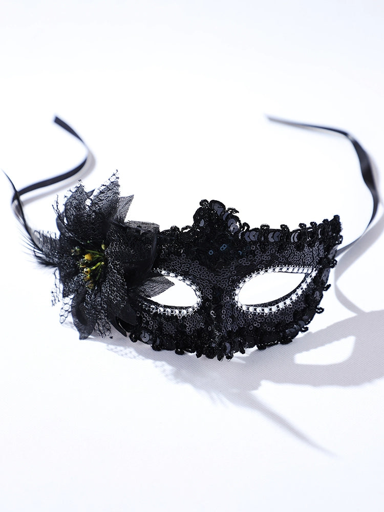 Sexy Black Flower Princess Eye Mask Makeup Mask