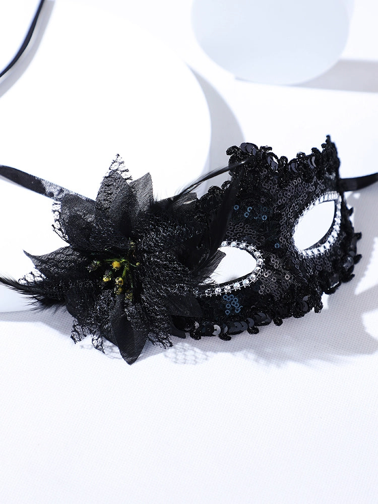 Sexy Black Flower Princess Eye Mask Makeup Mask
