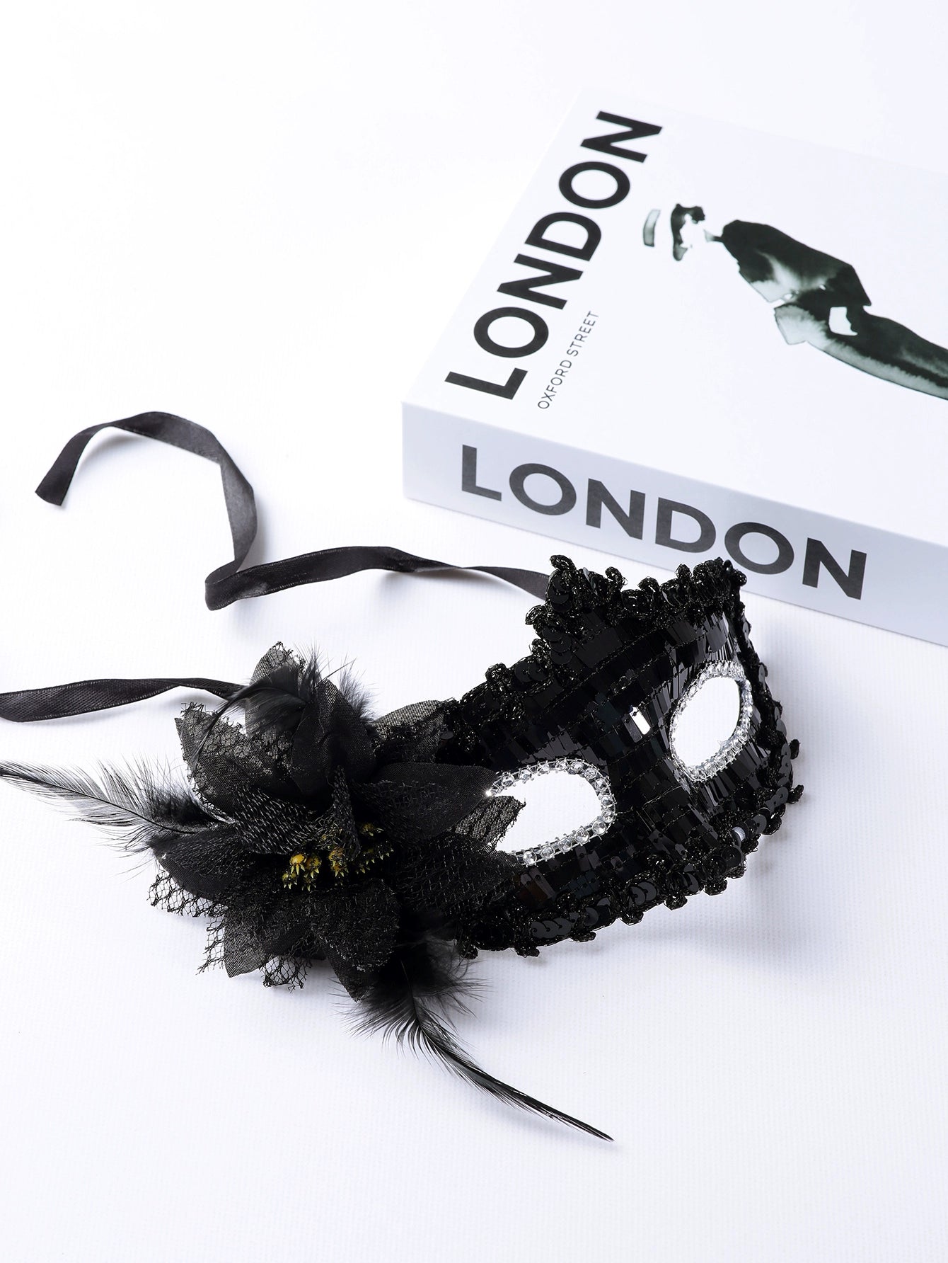 Sexy Black Flower Princess Eye Mask Makeup Mask
