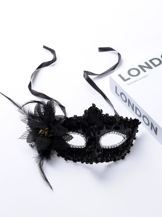 Sexy Black Flower Princess Eye Mask Makeup Mask
